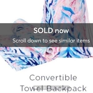 NWT Lilly Pulitzer Convertible Beach Towel Backpack in Kaleidoscope GWP